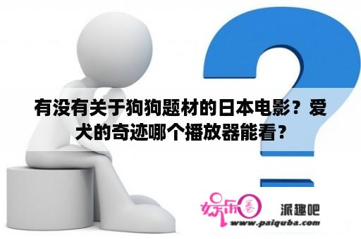 有没有关于狗狗题材的日本电影？爱犬的奇迹哪个播放器能看？