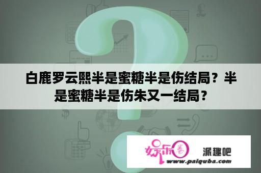 白鹿罗云熙半是蜜糖半是伤结局？半是蜜糖半是伤朱又一结局？