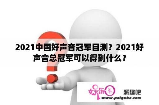 2021中国好声音冠军目测？2021好声音总冠军可以得到什么？