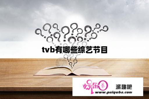 tvb有哪些综艺节目