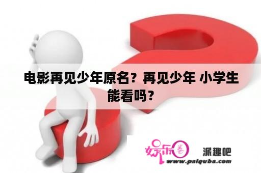 电影再见少年原名？再见少年 小学生能看吗？