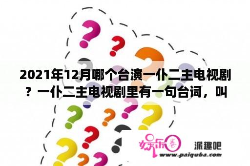 2021年12月哪个台演一仆二主电视剧？一仆二主电视剧里有一句台词，叫一叶障目是哪集？