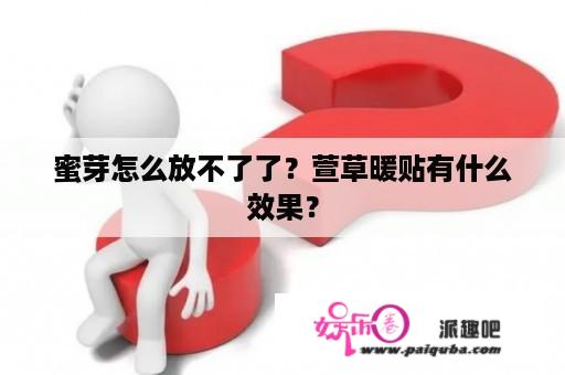 蜜芽怎么放不了了？萱草暖贴有什么效果？