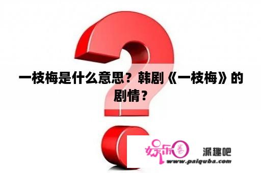 一枝梅是什么意思？韩剧《一枝梅》的剧情？