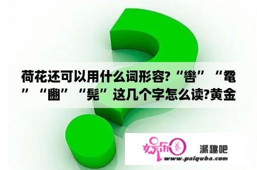 荷花还可以用什么词形容?“辔”“鼋”“豳”“髡”这几个字怎么读?黄金40镒(20两为镒)这“镒”指的是重量吗?