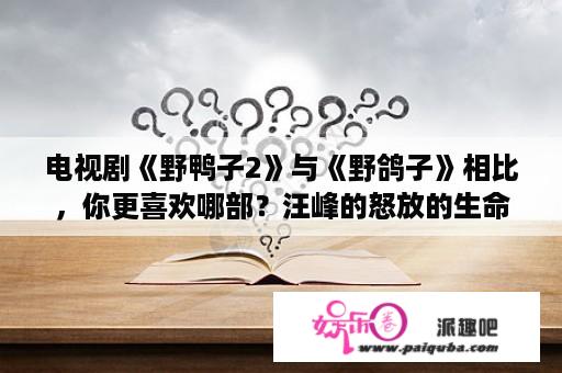 电视剧《野鸭子2》与《野鸽子》相比，你更喜欢哪部？汪峰的怒放的生命MTV里的那部卡通电影叫什么名字？