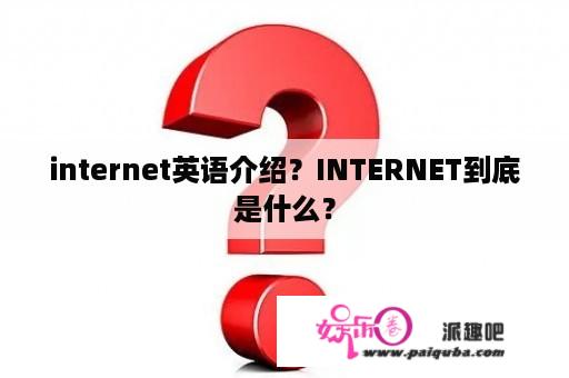 internet英语介绍？INTERNET到底是什么？