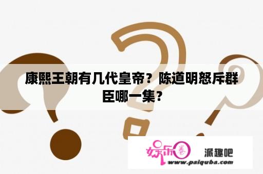 康熙王朝有几代皇帝？陈道明怒斥群臣哪一集？