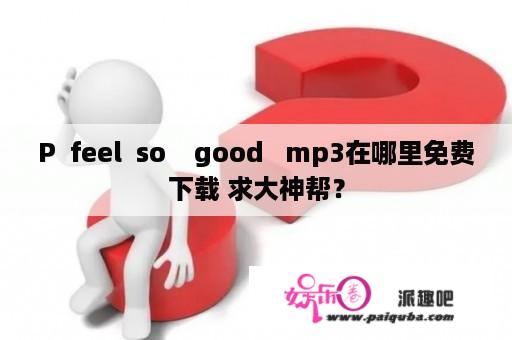 P  feel  so    good   mp3在哪里免费下载 求大神帮？