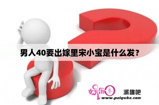 男人40要出嫁里宋小宝是什么发？