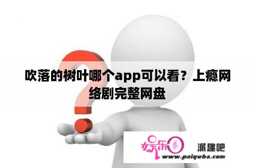 吹落的树叶哪个app可以看？上瘾网络剧完整网盘