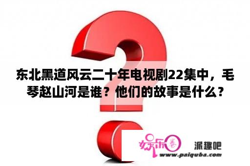 东北黑道风云二十年电视剧22集中，毛琴赵山河是谁？他们的故事是什么？