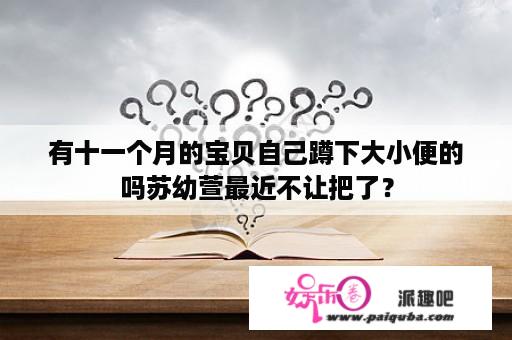 有十一个月的宝贝自己蹲下大小便的吗苏幼萱最近不让把了？