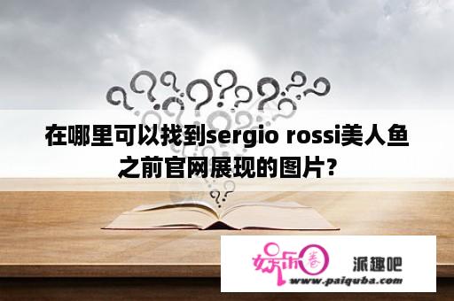 在哪里可以找到sergio rossi美人鱼之前官网展现的图片？