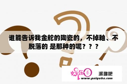 谁能告诉我金舵的陶瓷的，不掉釉、不脱落的 是那种的呢？？？