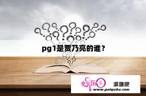 pg1是贾乃亮的谁？