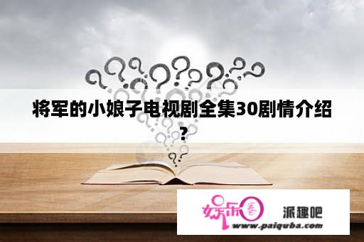 将军的小娘子电视剧全集30剧情介绍？