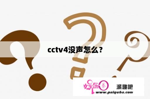 cctv4没声怎么？