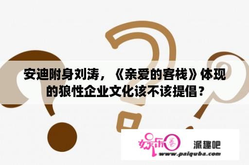 安迪附身刘涛，《亲爱的客栈》体现的狼性企业文化该不该提倡？