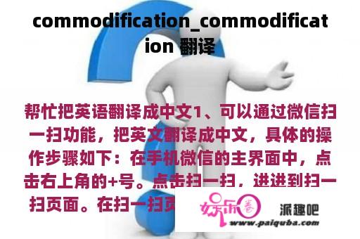 commodification_commodification 翻译