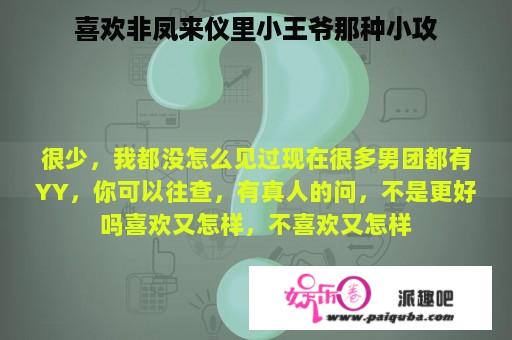 喜欢非凤来仪里小王爷那种小攻