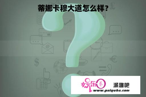 蒂娜卡穆大道怎么样？