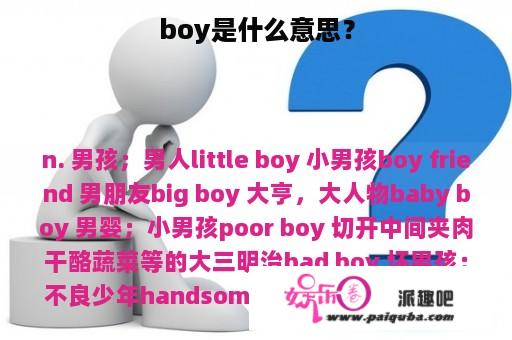 boy是什么意思？