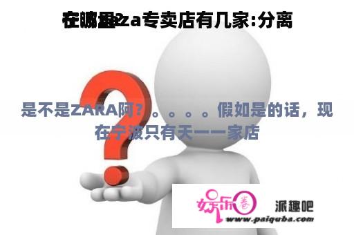 宁波zaza专卖店有几家:分离
在哪里?