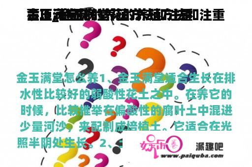 金玉满堂花的养殖方法和注重
事项_金玉满堂花的养殖方法和注重
事项元宝树