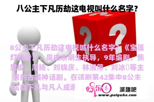 八公主下凡历劫这电视叫什么名字？