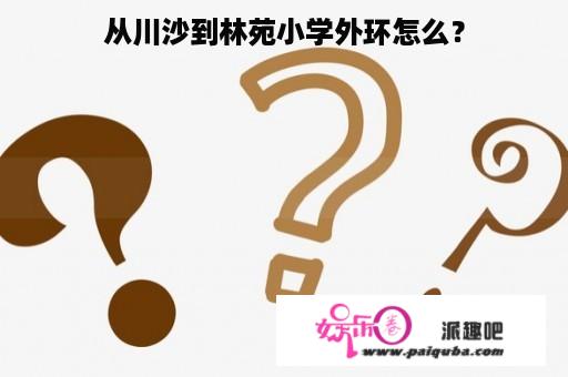 从川沙到林苑小学外环怎么？