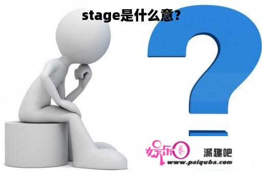 stage是什么意？