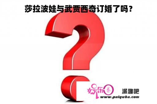 莎拉波娃与武贾西奇订婚了吗？