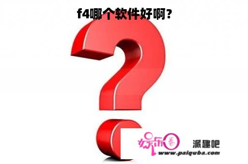 f4哪个软件好啊？