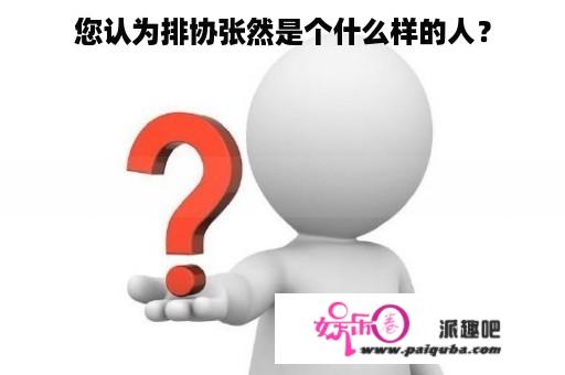 您认为排协张然是个什么样的人？