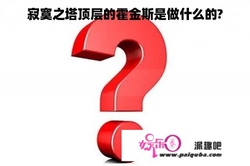 寂寞之塔顶层的霍金斯是做什么的?