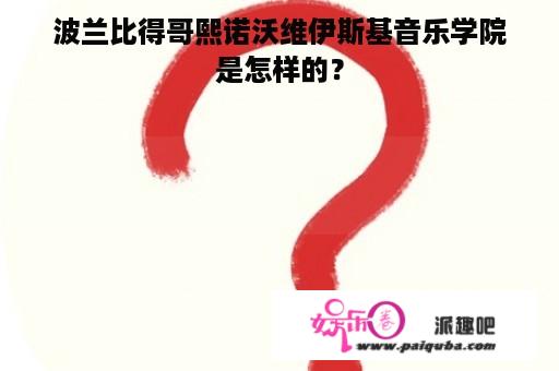 波兰比得哥熙诺沃维伊斯基音乐学院是怎样的？