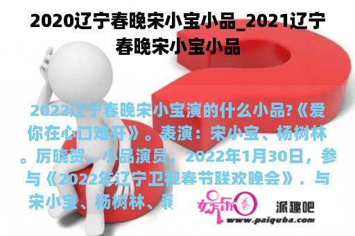 2020辽宁春晚宋小宝小品_2021辽宁春晚宋小宝小品