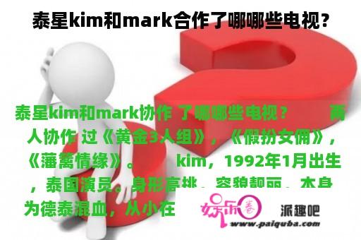 泰星kim和mark合作了哪哪些电视？