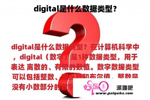 digital是什么数据类型？