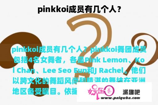 pinkkoi成员有几个人？