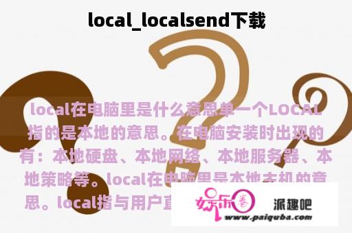 local_localsend下载