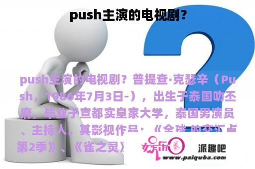 push主演的电视剧？