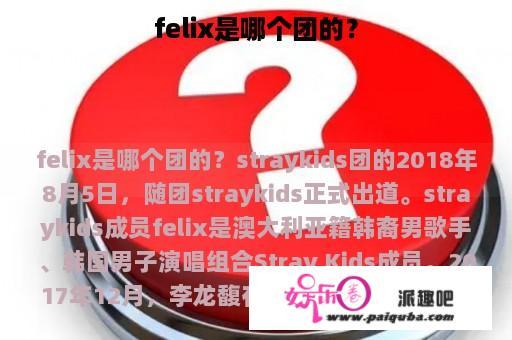 felix是哪个团的？