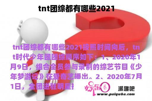 tnt团综都有哪些2021