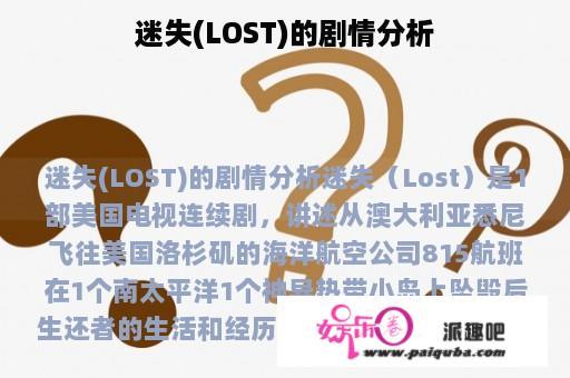 迷失(LOST)的剧情分析