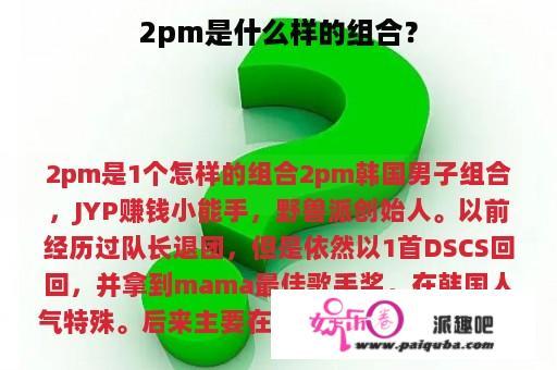 2pm是什么样的组合？