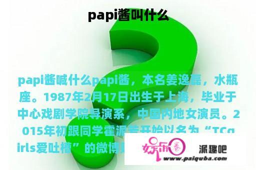 papi酱叫什么