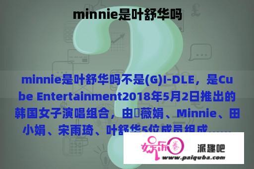 minnie是叶舒华吗