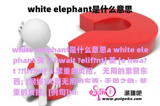 white elephant是什么意思